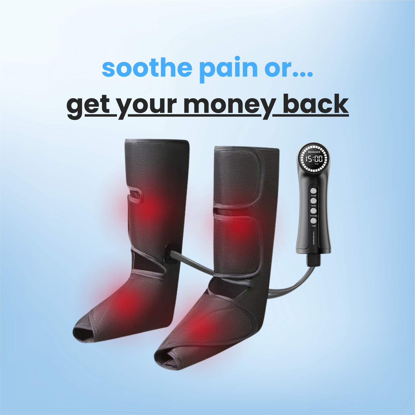 soothe - air compression leg massager with heat